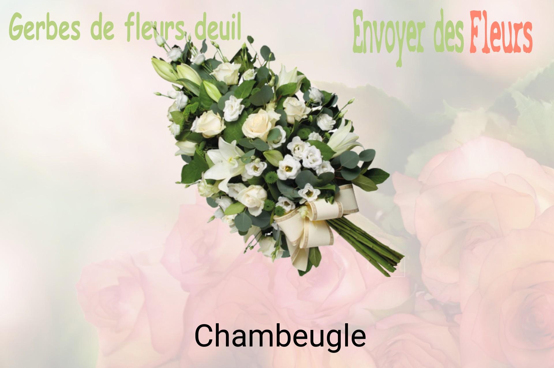 Gerbe de fleurs de deuil livrée à Chambeugle
